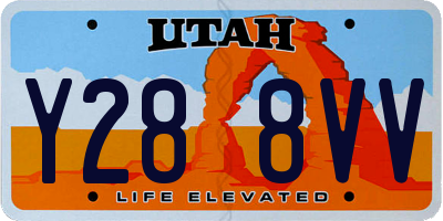 UT license plate Y288VV