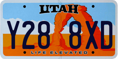 UT license plate Y288XD