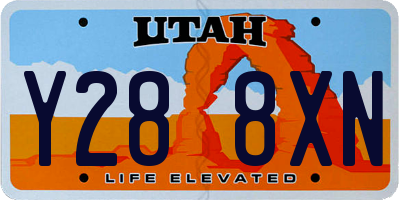 UT license plate Y288XN