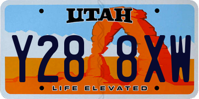 UT license plate Y288XW