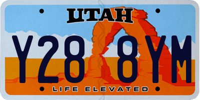 UT license plate Y288YM