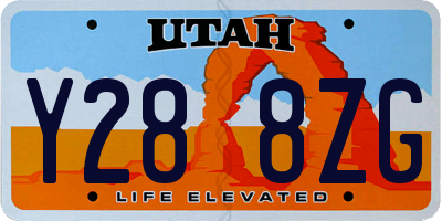 UT license plate Y288ZG