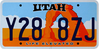 UT license plate Y288ZJ