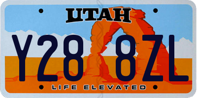 UT license plate Y288ZL