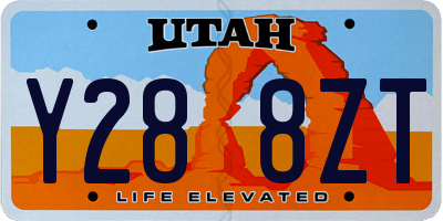 UT license plate Y288ZT