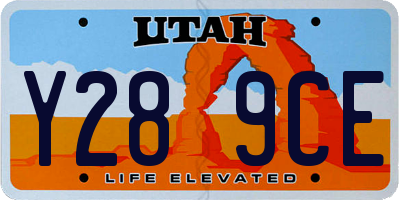 UT license plate Y289CE