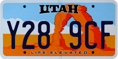 UT license plate Y289CF