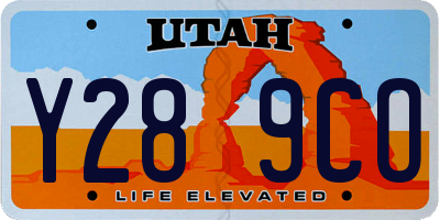 UT license plate Y289CO