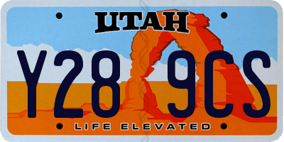 UT license plate Y289CS
