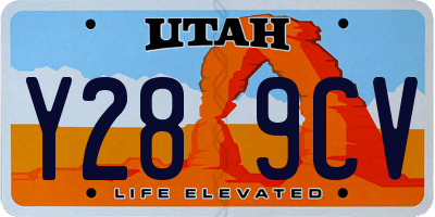UT license plate Y289CV