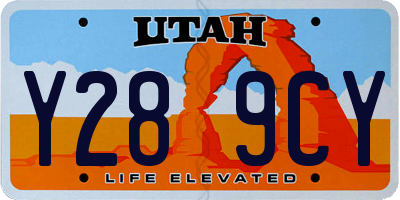 UT license plate Y289CY