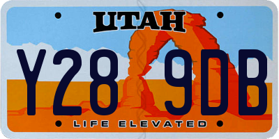 UT license plate Y289DB