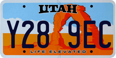 UT license plate Y289EC