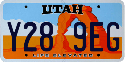 UT license plate Y289EG