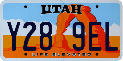 UT license plate Y289EL
