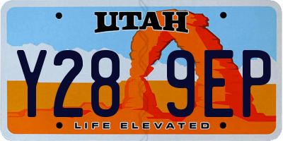 UT license plate Y289EP
