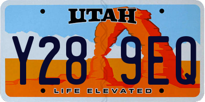 UT license plate Y289EQ