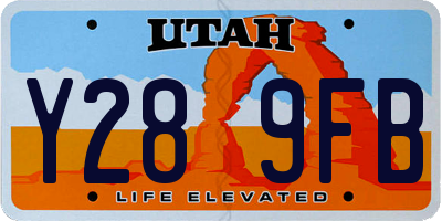 UT license plate Y289FB