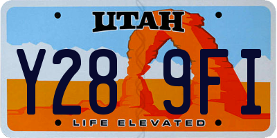 UT license plate Y289FI