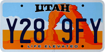 UT license plate Y289FY