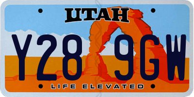 UT license plate Y289GW