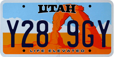 UT license plate Y289GY
