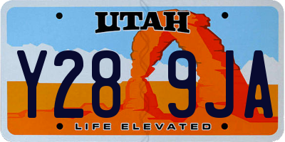 UT license plate Y289JA