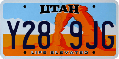 UT license plate Y289JG