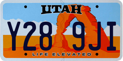 UT license plate Y289JI