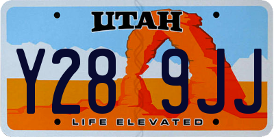 UT license plate Y289JJ