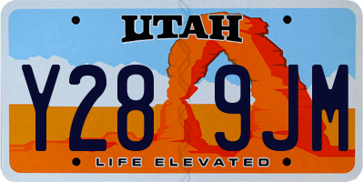 UT license plate Y289JM