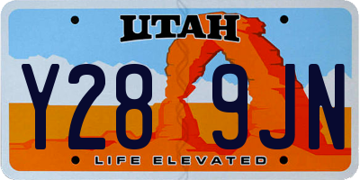 UT license plate Y289JN