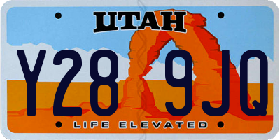 UT license plate Y289JQ