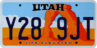 UT license plate Y289JT