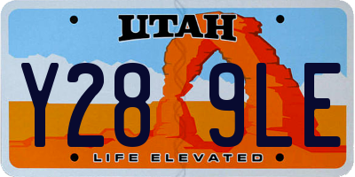 UT license plate Y289LE