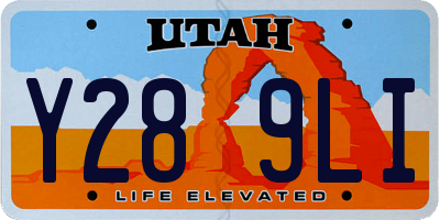 UT license plate Y289LI