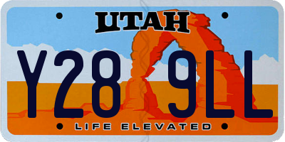 UT license plate Y289LL