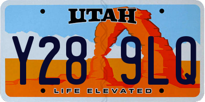 UT license plate Y289LQ