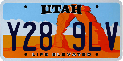 UT license plate Y289LV