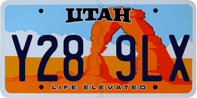 UT license plate Y289LX