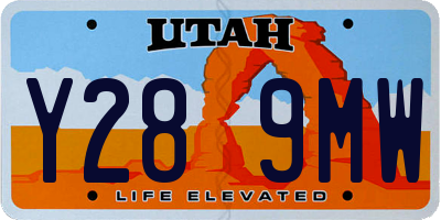 UT license plate Y289MW