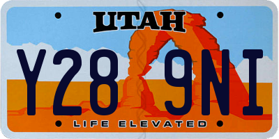 UT license plate Y289NI