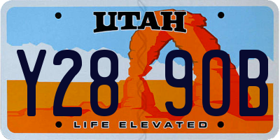 UT license plate Y289OB