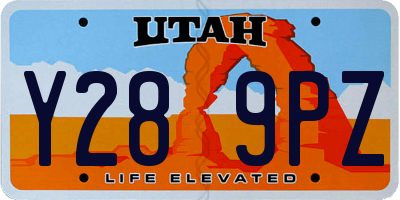 UT license plate Y289PZ