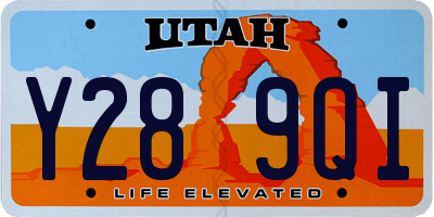 UT license plate Y289QI