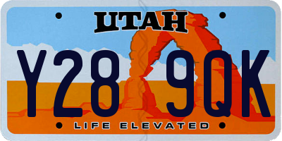 UT license plate Y289QK