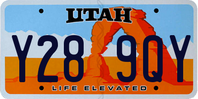 UT license plate Y289QY