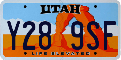 UT license plate Y289SF