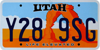 UT license plate Y289SG