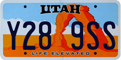 UT license plate Y289SS